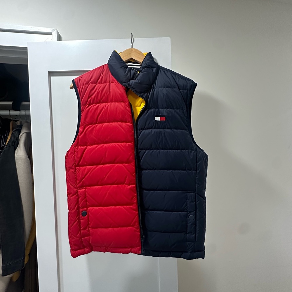 Tommy Hilfiger Red and Black Puffer Vest